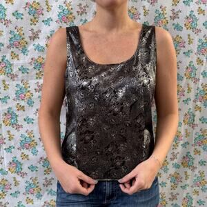 Vintage hot stuff 80s metallic knit tank top size medium